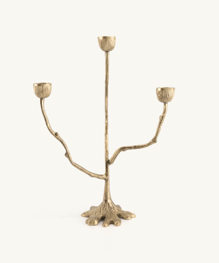 Misty Triple Candle Holder with 3 Arms