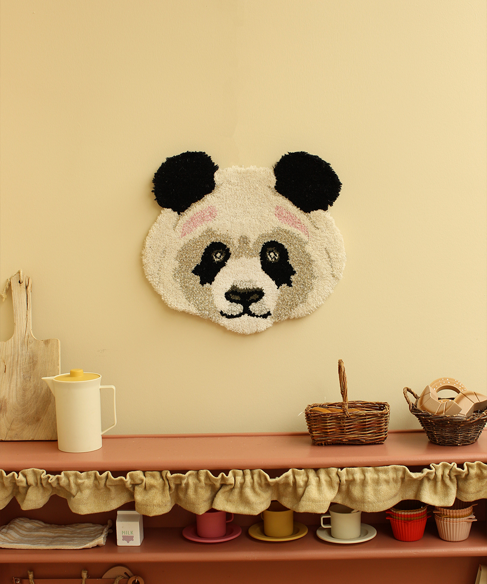 Plumpy Panda Head Rug