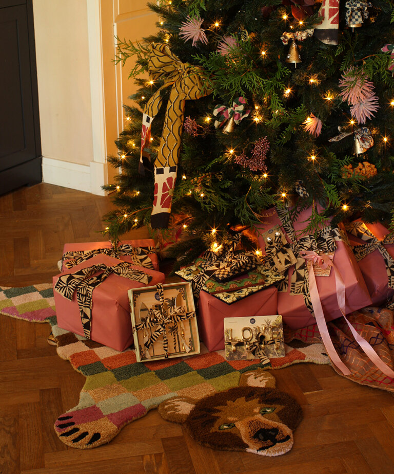 Archie Check Bear Rug Small
