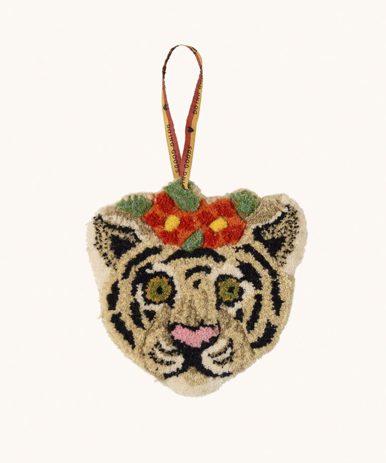 Pendentif Floral Tigre Blanc