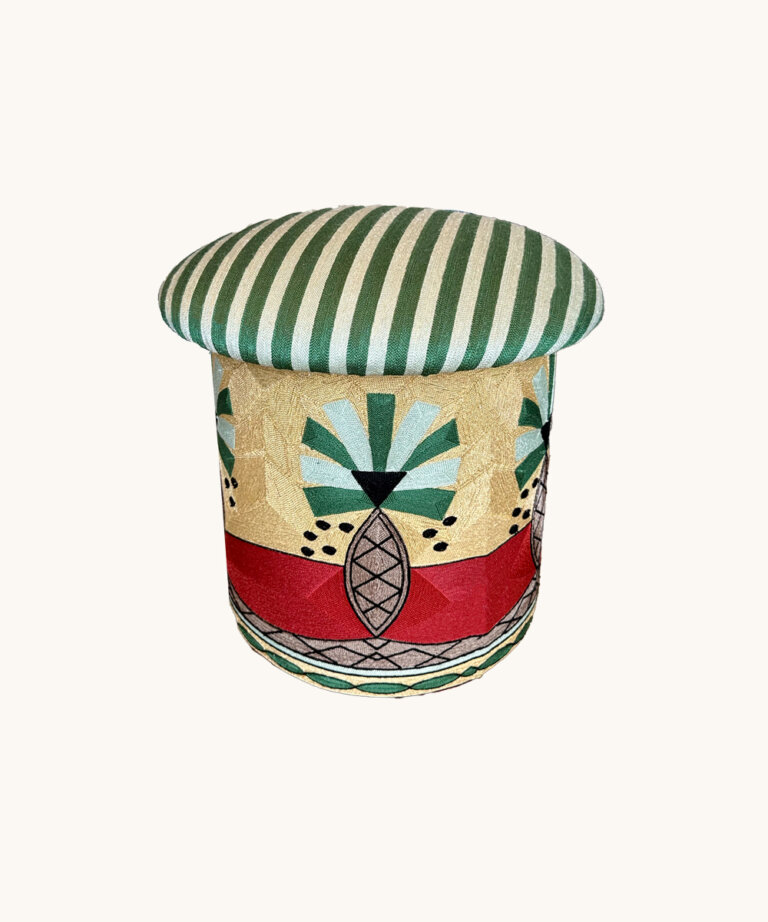 Tabouret Brodé Paloma Palmier