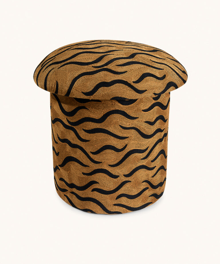 Maya Tiger Bestickter Hocker