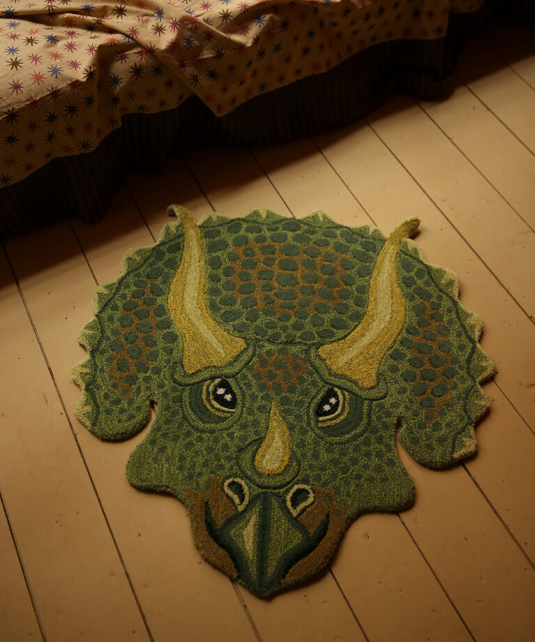 Triceratop Head Rug Large