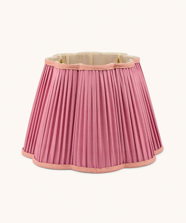 Diya Scalloped Lampshade Silk Fuchsia Ø 30 cm