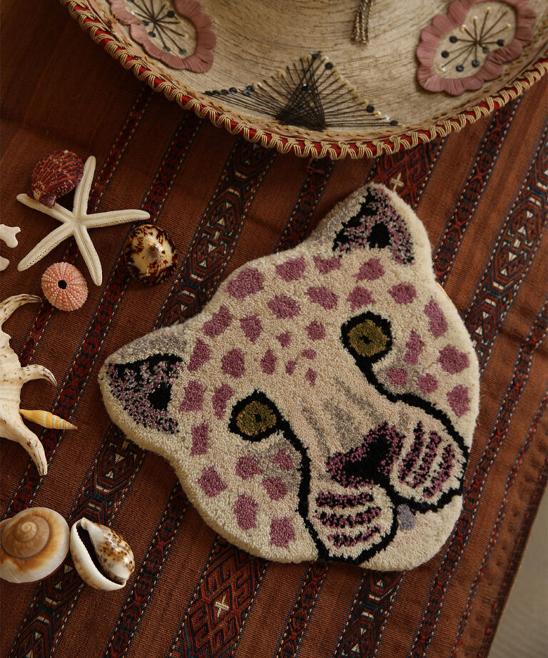 Lilly Leopard Head Rug