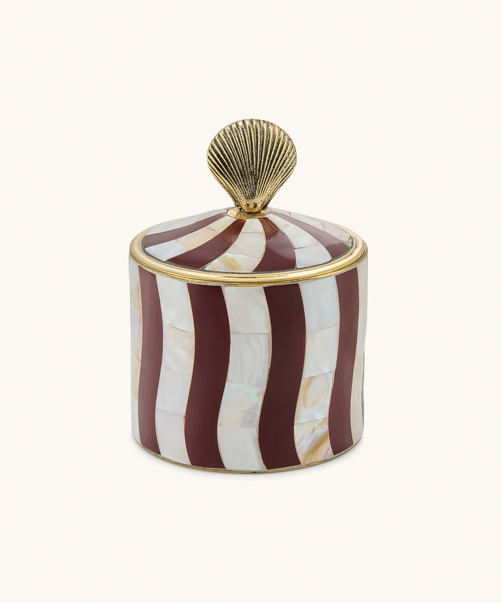 Abby Shell Circus Box Large Burgundy