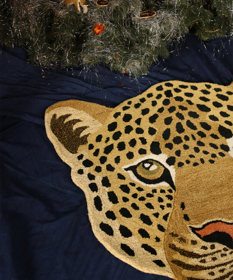 Himani Leopard Head Rug Large