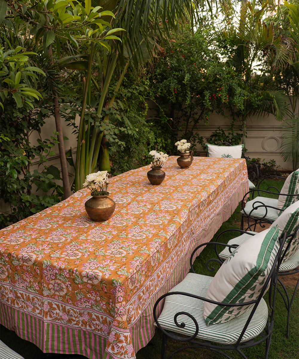 Marigold Table Throw in Tote Bag